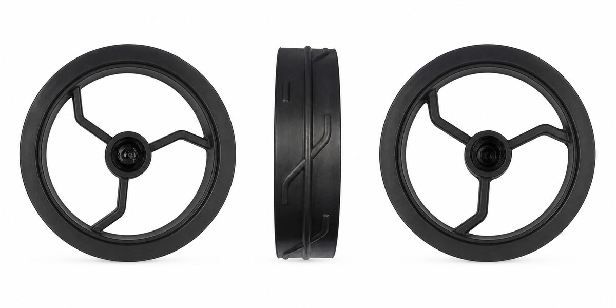 Plastic hand wheel component